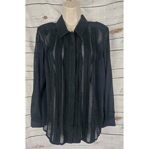 Tuckernuck Black Sheer Blouse